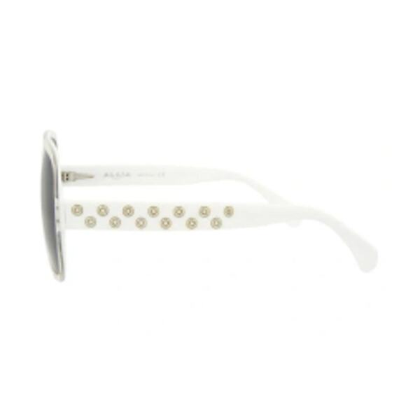 Alaïa 56mm Square Sunglasses white grey